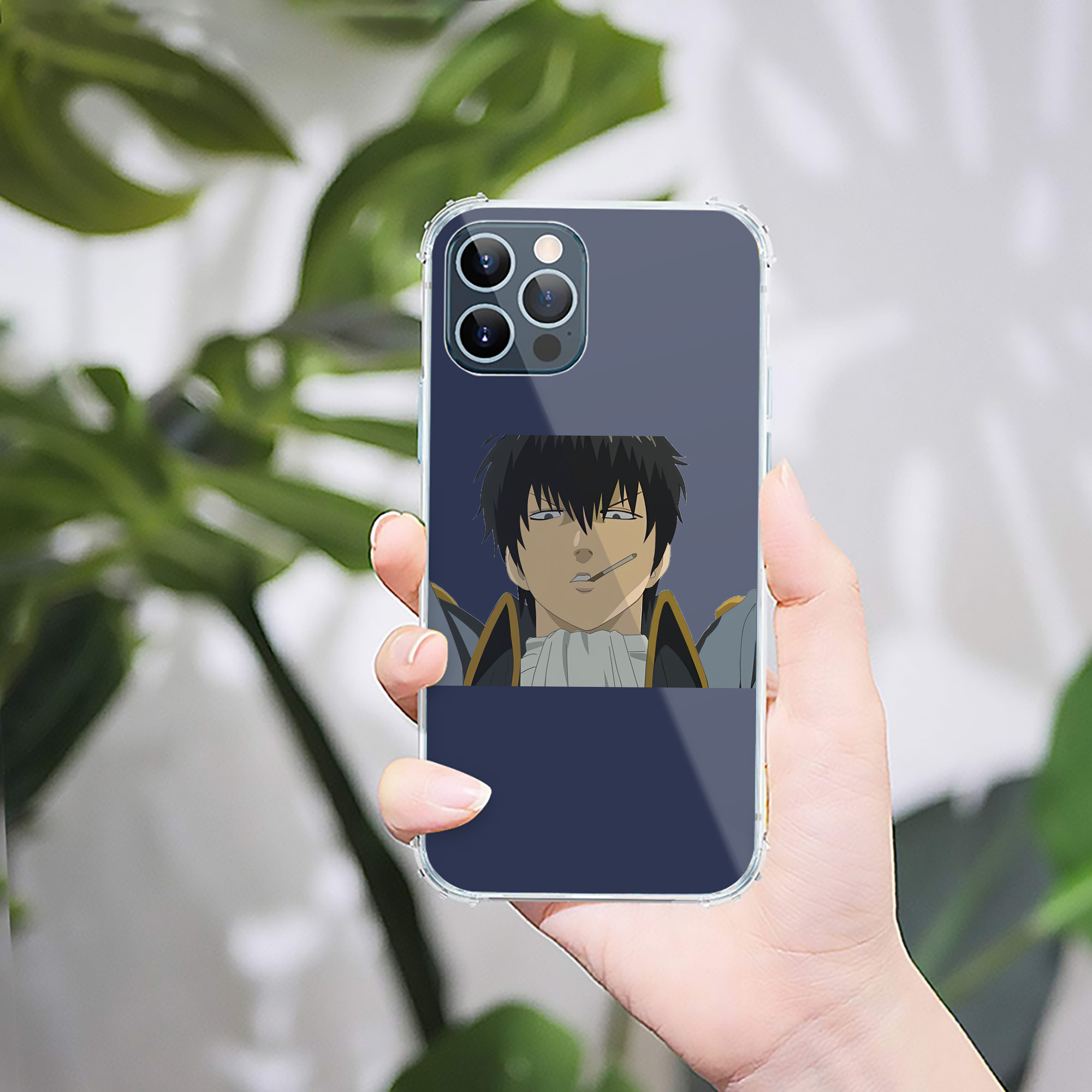 （画像用） ぎんたま 坂田銀時（さかたぎんとき） 神楽 志村新八（しむら しんぱち） GINTAMA Sakata Gintoki Kagura Shimura Shinpachi 【iPhone 12シリーズ対応】透明スマホケース（クリアソフトケース）